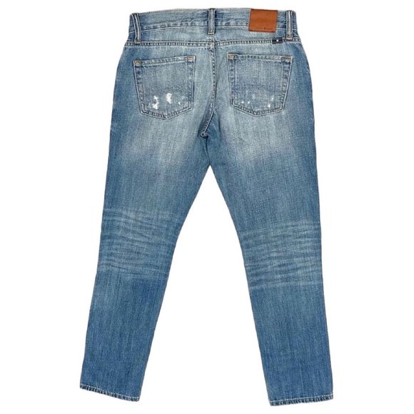Lucky Brand Sienna Cigarette Ankle Cropped Boyfriend Distressed Jeans Size 24 - Picture 3 of 12